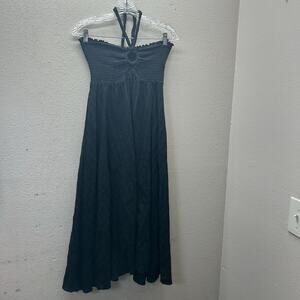 Grigoropoyloy Athanasia Dress Womens one size Gauze Greek Smocked Halter MIDI